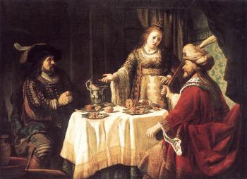 Jan Victors : The Banquet Of Esther And Ahasuerus